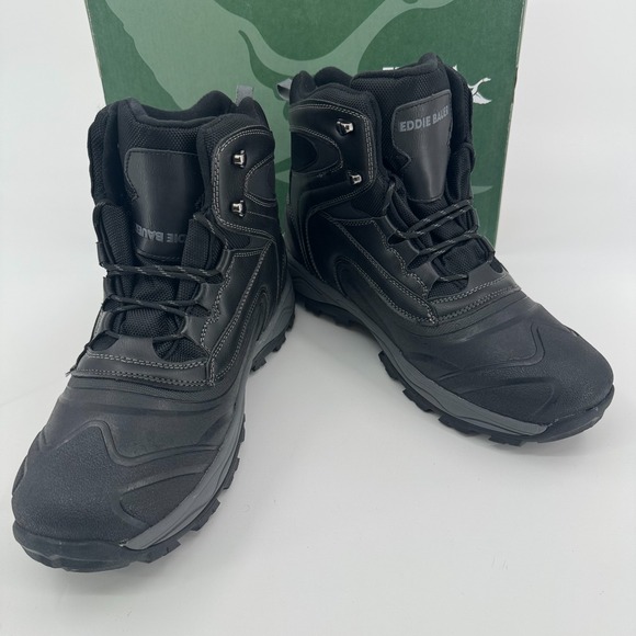 NEW Eddie Bauer Riley Winter Boots MENS Black Lace Up Water Resistant SIZE 11 main image 4
